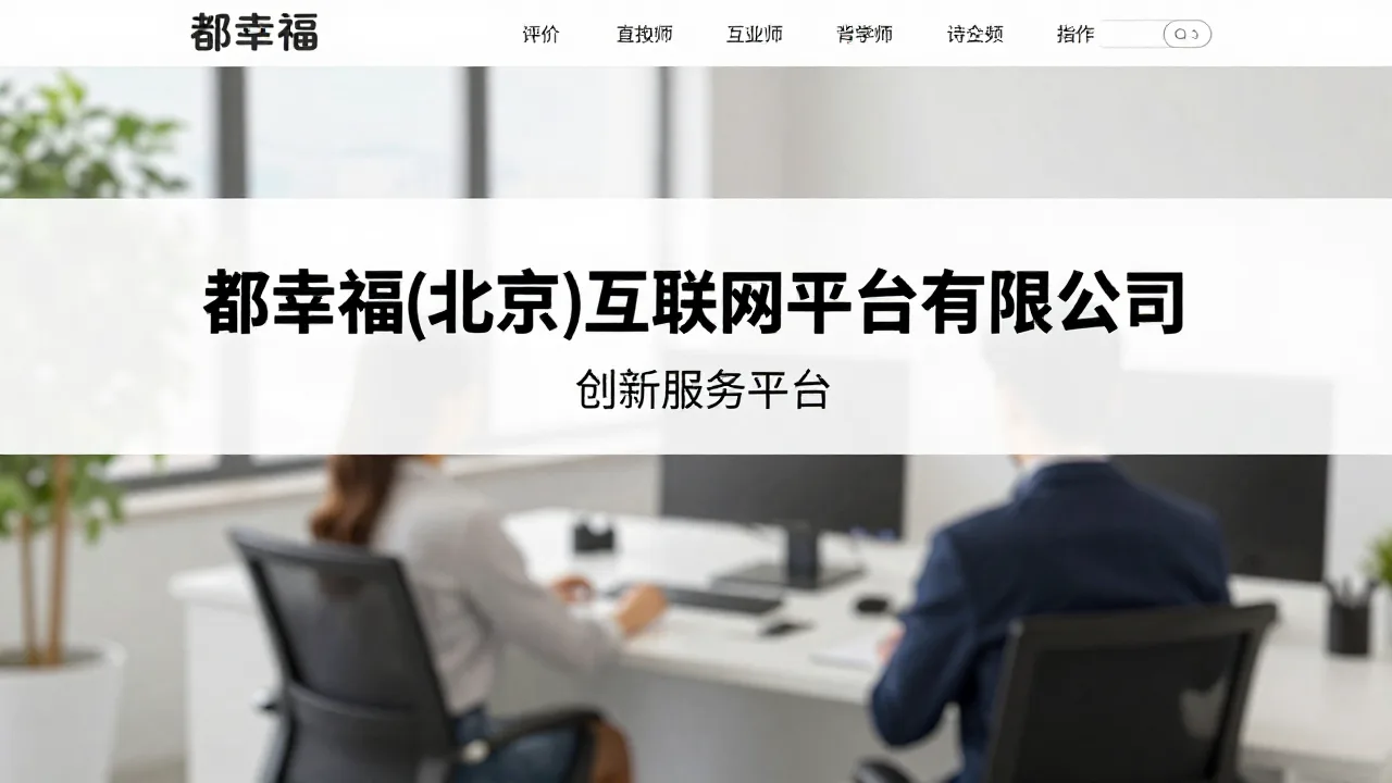 都幸福（北京）互联网平台有限公司 首页主视觉